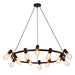 Lucie’s American Vintage Round Chandelier - Adjustable Height Pendant For Dining Room And Coffee