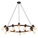 Lucie’s American Vintage Round Chandelier - Adjustable Height Pendant For Dining Room And Coffee