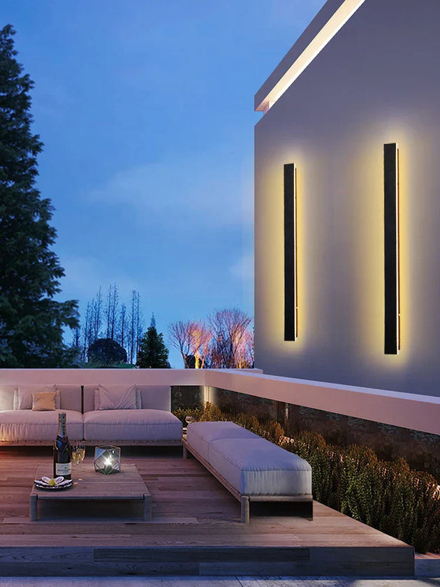 Waterproof Led Outdoor Wall Lamp - Long Strip Design Ip65 Garden Light With Exquisite Acrylic