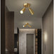 Fumi Modern Industrial Semi Flush Mount Ceiling Light Gold Classic Retro Fixture For Hallway