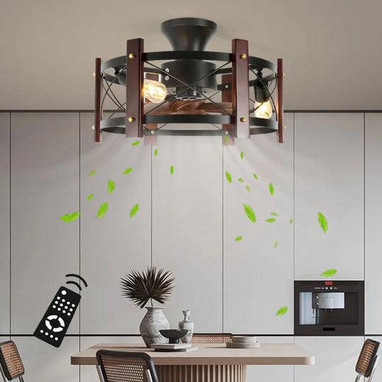 Modern Retro Ceiling Fan Light American Industrial Vintage Lamp 110V 260V Dining Room Bedroom