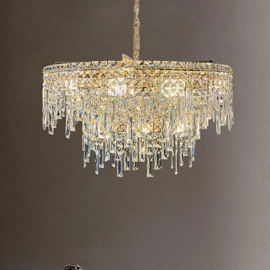 Elegant Golden Round Chandelier - A Creative New Design For Living Rooms Dining And More Chandelier