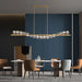 Elegant Rectangle Copper Chandelier - A Luxurious Crystal Light Fixture For Kitchen Islands Hotel