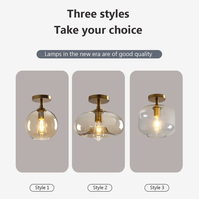 Modern Led Glass Ceiling Light Minimalist Cloakroom Balcony Bedroom Dining Room Lighting Hallway