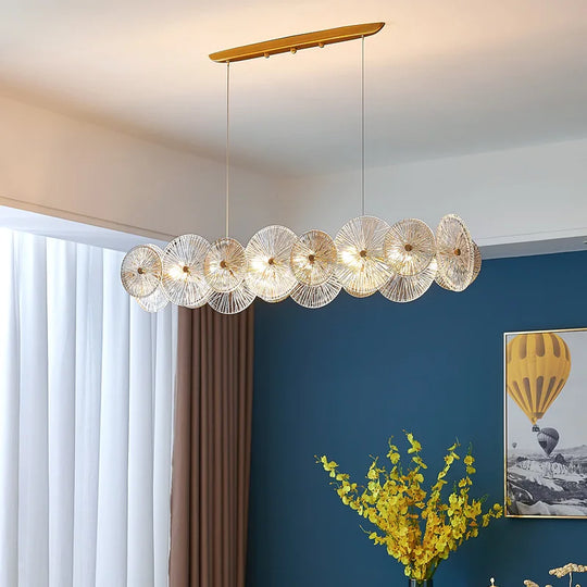 Sleek Postmodern Gold Electroplated Dining Chandelier - G9 Lighting For Bedrooms And Living Rooms