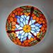 European - Style Tiffany Round Glass Ceiling Lights - Elegant Illumination For Restaurants