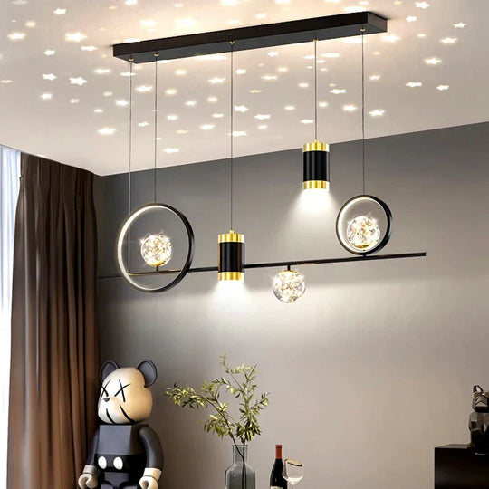 Modern Pendant Chandelier For Dining Room - Stylish Ceiling Hanging Light Fixture Indoor Decor