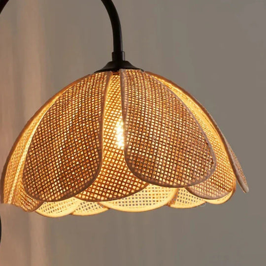 Korean Style Rattan Weaving Wall Lamp - Elegant Lighting For Foyers And Bedrooms Wall Lamp