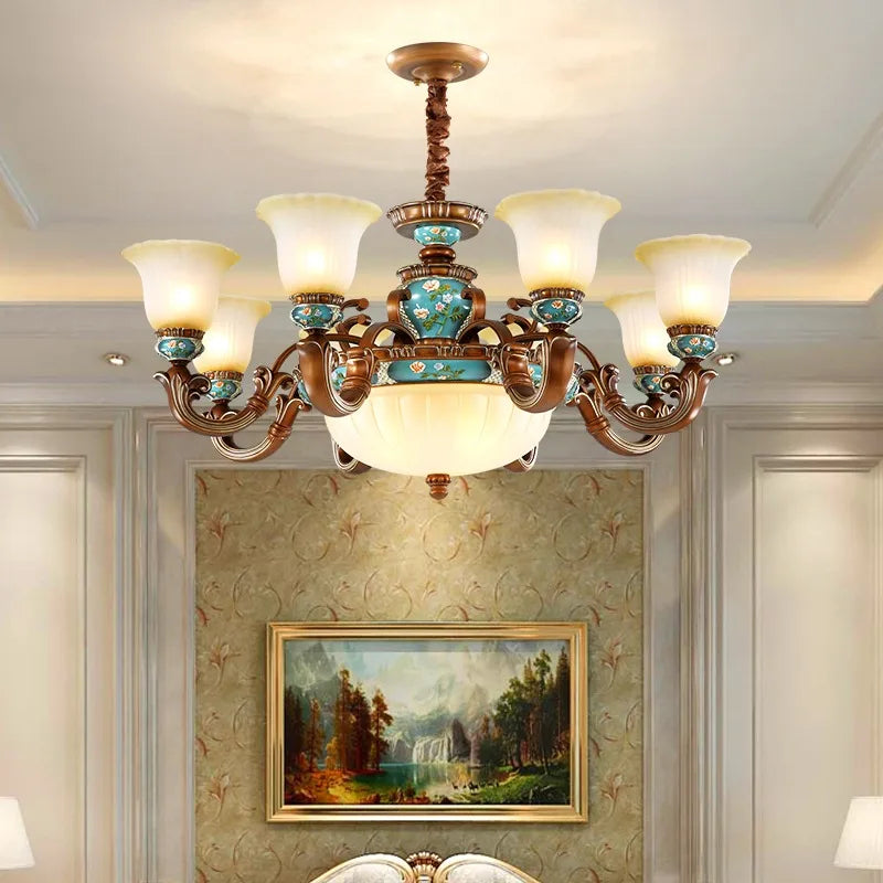 New European Vintage Resin Chandelier - Create A Luxurious Atmosphere In Your Villa Restaurant Or