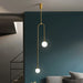 Modern Glass Ball Pendant Light - Led Bedside Hanging Lighting For Nordic Golden Luxury Decor In