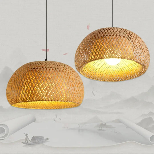 Zen Bamboo And Rattan Woven Chandelier - Exquisite Lighting For Chinese Southeast Asian - Inspired