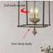 Creative American Iron E14 Chandelier Light Porch Restaurant Kitchen Coffee Shop Bedroom