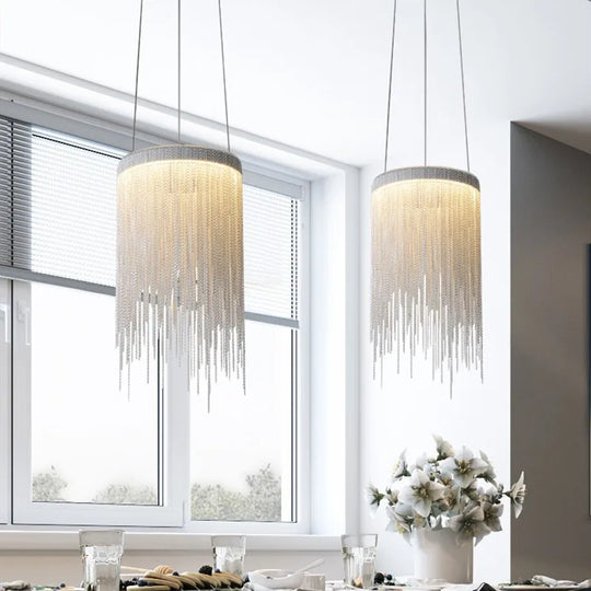 Postmodern Bohemian Chandelier - A Creative Designer Luxury Coffee Tables Light With Tassel Accents