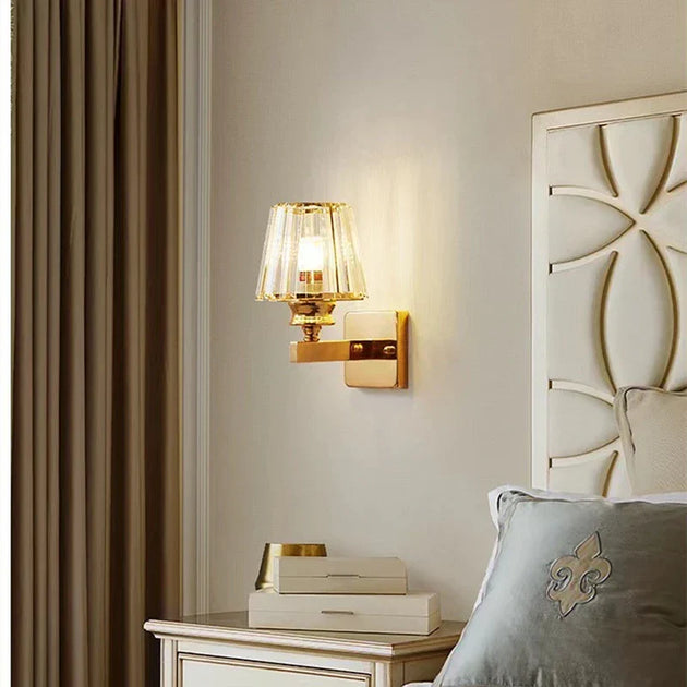 Modern Luxury Gold Wall Lamp - Nordic Creative Crystal Sconce For Living Room Hallway Bedside And