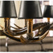 Retro Style Antler Resin Chandelier - Sweeping Gold Spray Paint Finish For Living And Dining Room