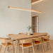 Sleek Wooden Dining Room Chandelier - Modern Minimalist Lighting For Tables Bars And More Pendant