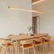 Sleek Wooden Dining Room Chandelier - Modern Minimalist Lighting For Tables Bars And More Pendant