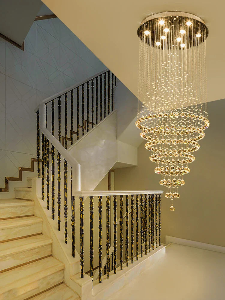 Starry Crystal Loft Chandelier - High - Quality Pendant Light For Elegant Spaces Chandelier