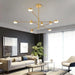 Swivel Led Chandelier - Versatile For Living Dining Office Sleek Black Pendant Light Modern Home