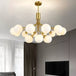 Luxury Gold Nordic Glass Ball Chandelier - Led Magic Bean Apiales Chandeliers For Bedrooms Kitchens