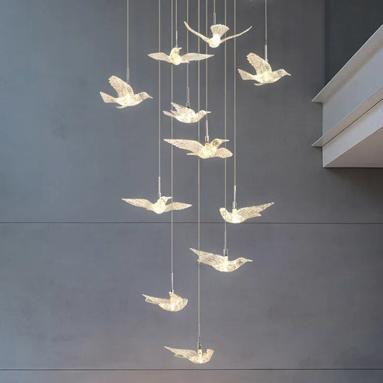 Contemporary Led Bird - Shaped Pendant Lamp - Stylish Illumination For Your Living Space Lights