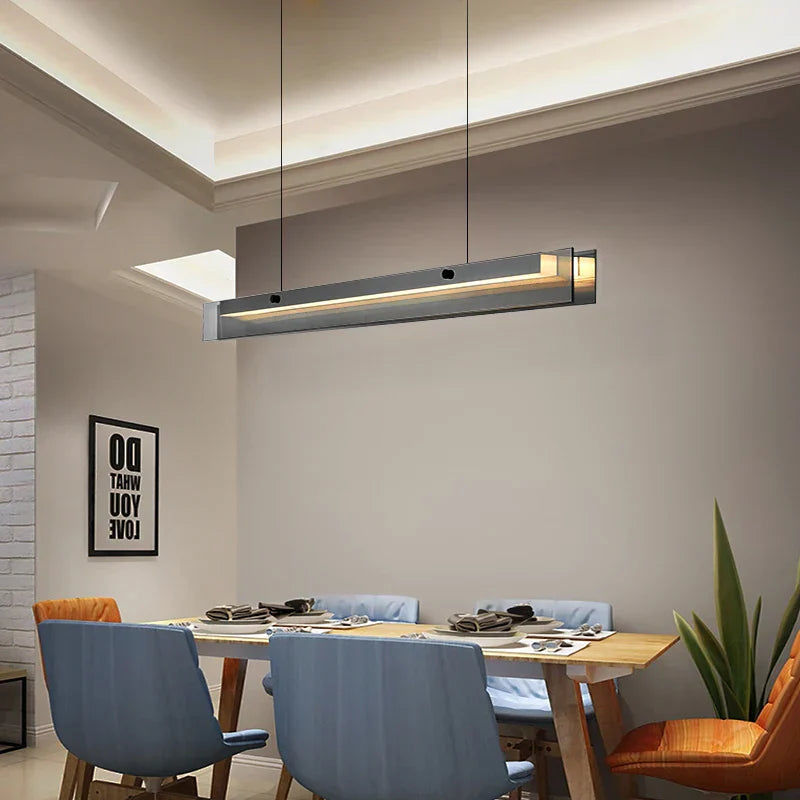 Sleek Led Pendant Lamp - Minimalist Elegance For Dining Kitchen Bar And Office Decor Lights