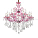 European Princess Crystal Chandelier - Choose From Warm Pink Blue Purple Or Red For Creative Room