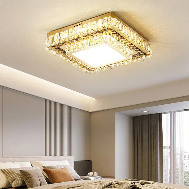 Modern Led Crystal Ceiling Lights - Contemporary Elegance For Bedrooms And Beyond Ceiling Light