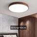 Led Ultra - Thin Ceiling Lamp - Nordic Wooden Decorative Perfect For Bedroom Living Rooms Balcony