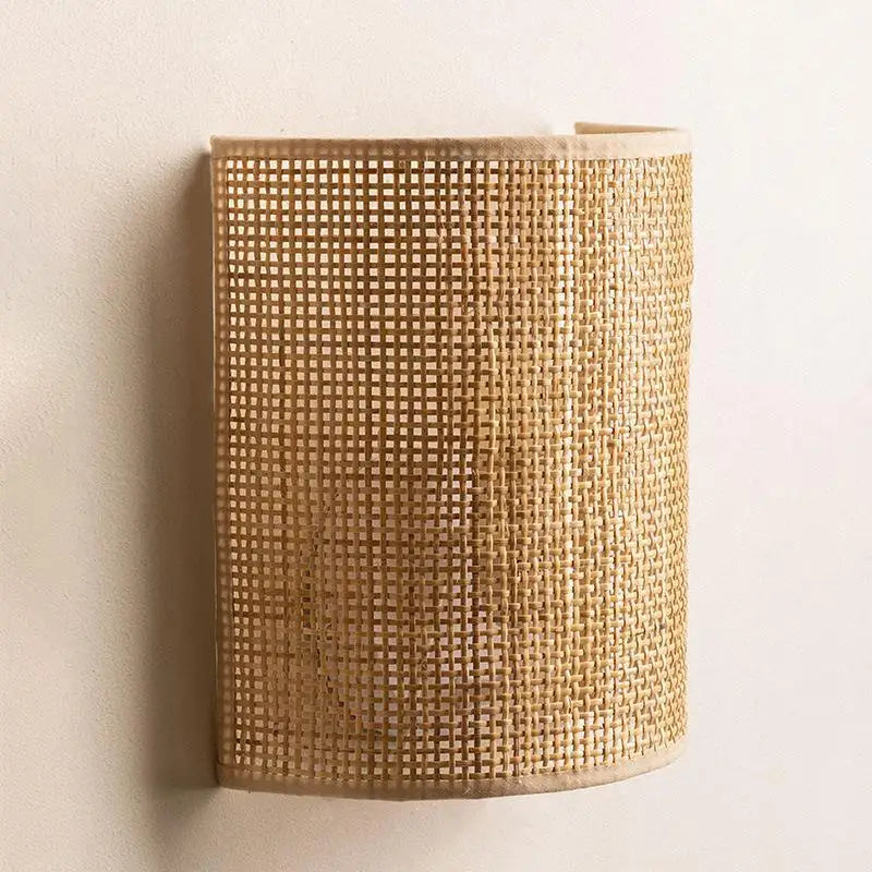 Southeast Asian Rattan Wall Lamp - Artistic Led Lighting For Living Rooms Bedrooms And Corridors