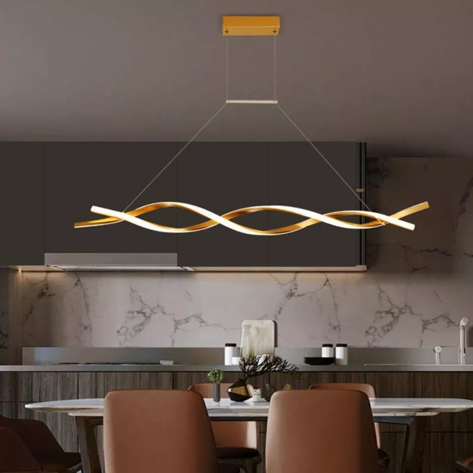 Elegant Dimmable Led Pendant Lamp - Versatile Lighting For Dining Kitchen Living Room And Bedroom