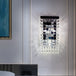 Contemporary Crystal Led Chandelier - Luxury Rectangular K9 Pendant Lamp With Personality For