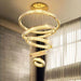 Modern Luxury Crystal Chandeliers - Golden Chandelier Lighting For Living Rooms Stairs And Duplex