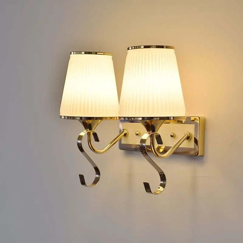 Modern Led Wall Lamp With Glass Lampshade - Stylish Sconces For Hotel Bedroom Living Room Stairs