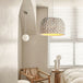 Nordic Wabi Sabi E27 Led Pendant Lights - Knitted Rope Minimalism Hanging Lamp For Dining Room And