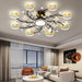 Black Ceiling Chandeliers - Modern Living Room And Hall Light Fixture With Romantic Starry Gold