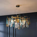 Modern Crystal Chandeliers - Luxury Living And Dining Room Lighting With Bar Design Featuring