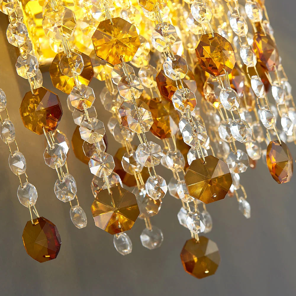 Ricardo - New Modern Bedroom Golden Retro Wall Lamp Elevate Your Space With Luxury Crystal Lighting