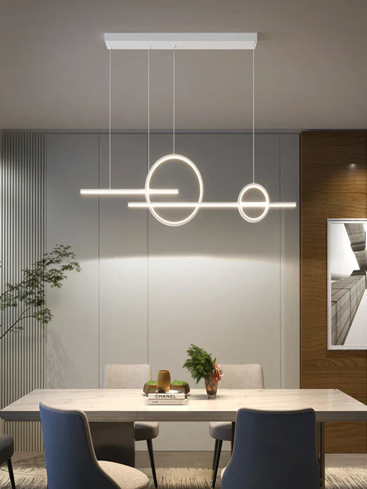 Contemporary Led Restaurant Chandelier - Minimalist Elegance For Living And Dining Spaces With