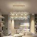 Elegant Crystal Led Chandelier - Nordic Gold And Silver Dandelion Design Perfect For Living Rooms