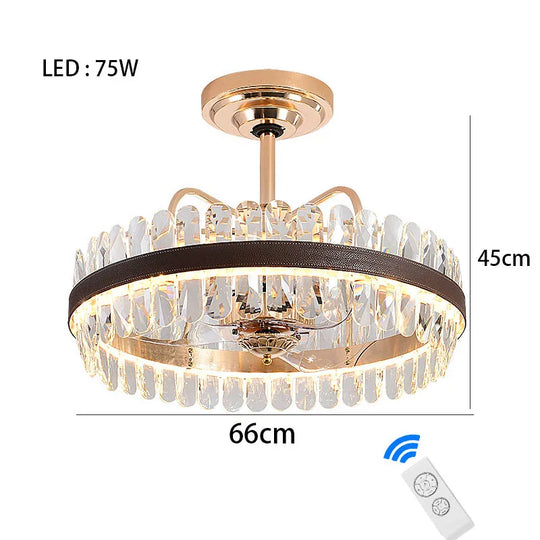 Dimmable Led Crystal Oval Ceiling Chandeliers - Black Leather Luxury Lustres For Dining Room Decor