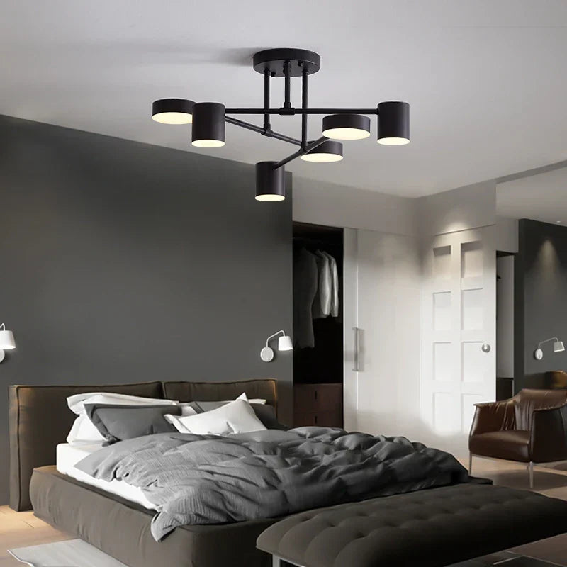 Nordic Led Ceiling Lights - Multiple Lamp Base Options In Black White And Gold Modern Lighting For