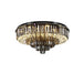 Modern Led Crystal Ceiling Chandelier - Creative Home Decor Lamp In Round Luxury Design (Black Gold