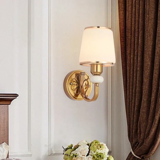 Joanna American Style Golden Bedside Lamp - Elegant Lighting For Your Home Wall Lamp