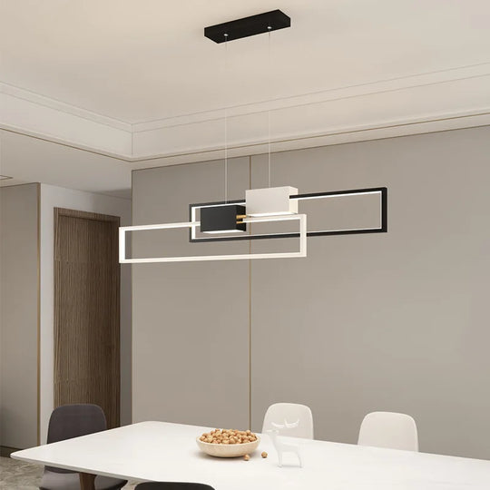 Sleek Led Rectangular Pendant Lights - Contemporary Lighting For Living Dining Kitchen And More