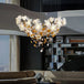 Ruibopad Loft Crystal Ceiling Chandelier - Luxury Hanging Light For Staircases Living Rooms And