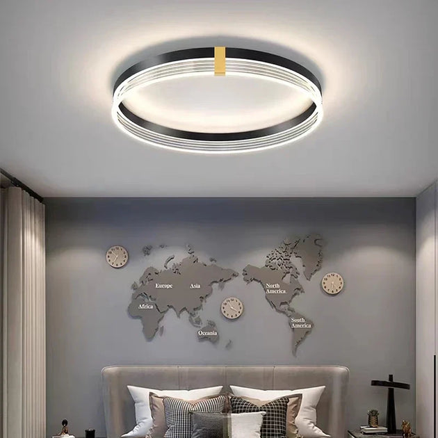 Modern Minimalist Led Bedroom Ceiling Lamp - Round Lights With Remote Control For Home Indoor