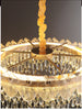 New Modern Led Pendant Lamp - Gold Luxury Round Crystal Ceiling Chandelier For Living Rooms