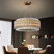 Luxury Led Chandelier For Living Room - Modern Round Glass Hanging Lamp In Gold Chandelier