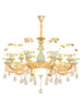 Elegant Blue Ceramic European Crystal Chandelier - Perfect For Living Rooms Dining And Bedrooms